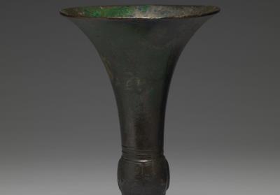 图片[2]-Gu wine beaker with animal-mask pattern, late Shang dynasty, c. 13th-12th century BCE-China Archive
